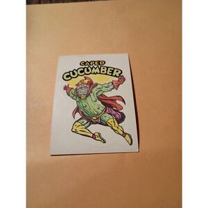 1983 General Mills Zero Heros Trading Card Sticker Card Vintage 36 Caped Cucumbe